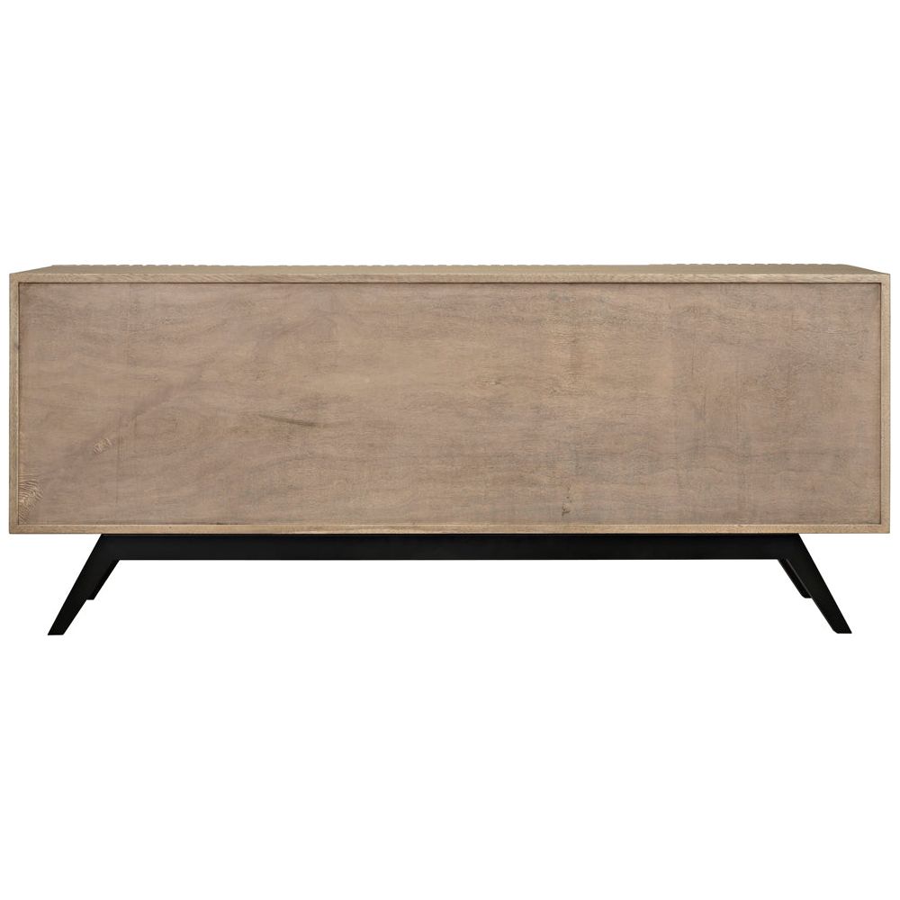 Illusion Sideboard with Iron Base, Bleached Walnut by NOIR
