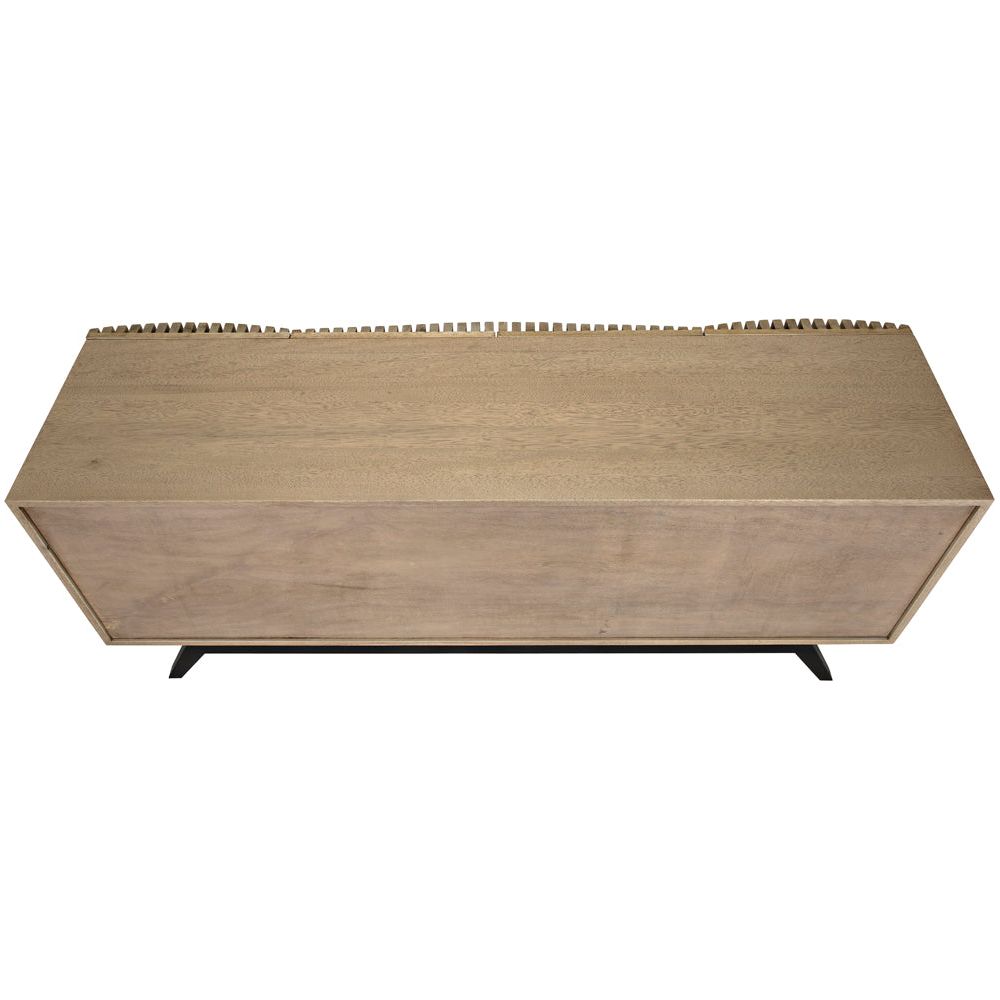 Illusion Sideboard with Iron Base, Bleached Walnut by NOIR