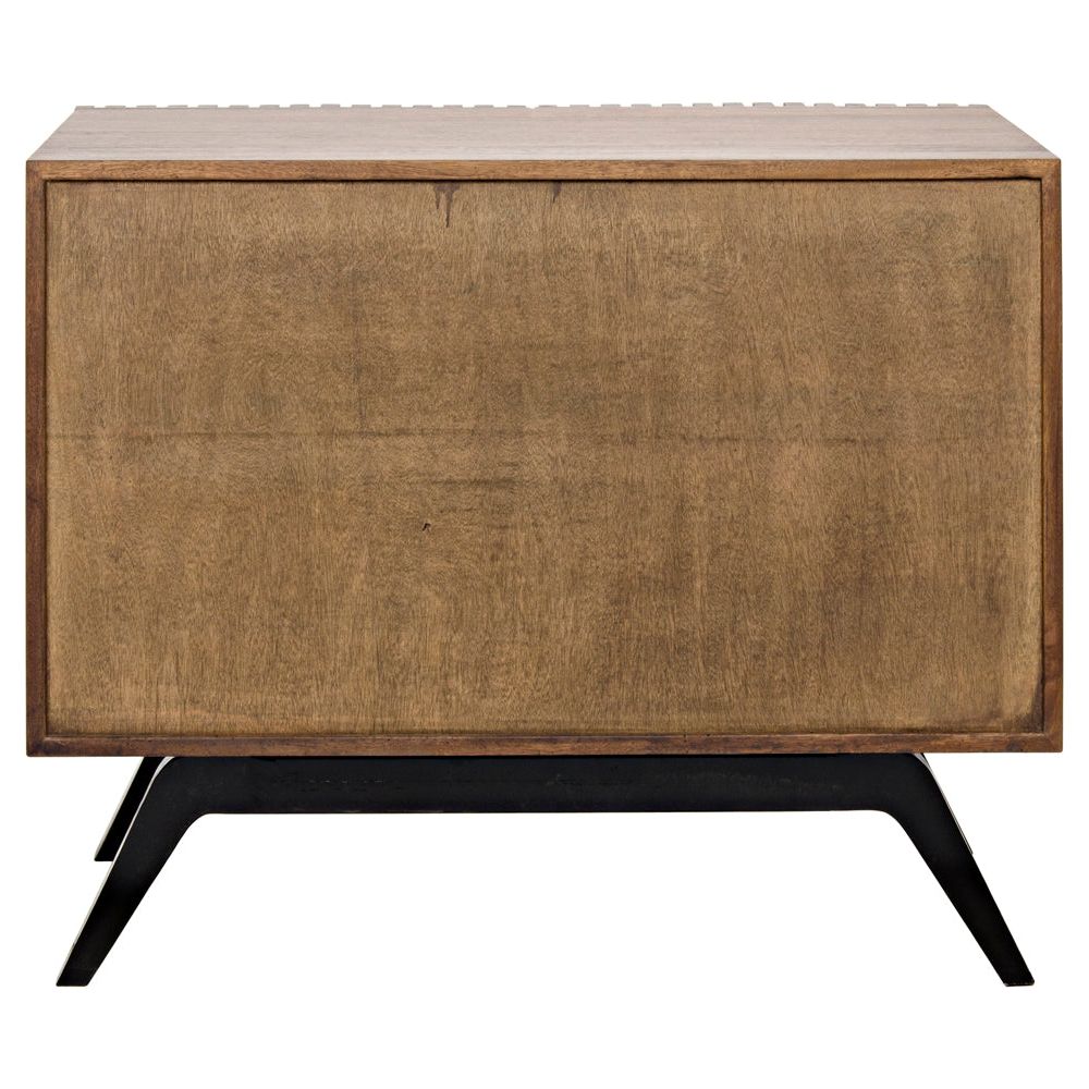 Illusion Single Sideboard with Iron Base, Dark Walnut by NOIR