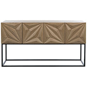 Zurich Console, Bleached Walnut with Iron by NOIR