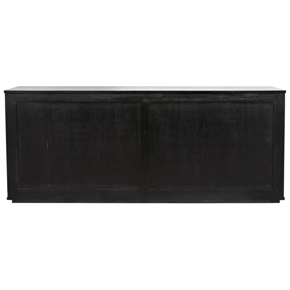 Smith 4 Door Sideboard, Hand Rubbed Black by NOIR