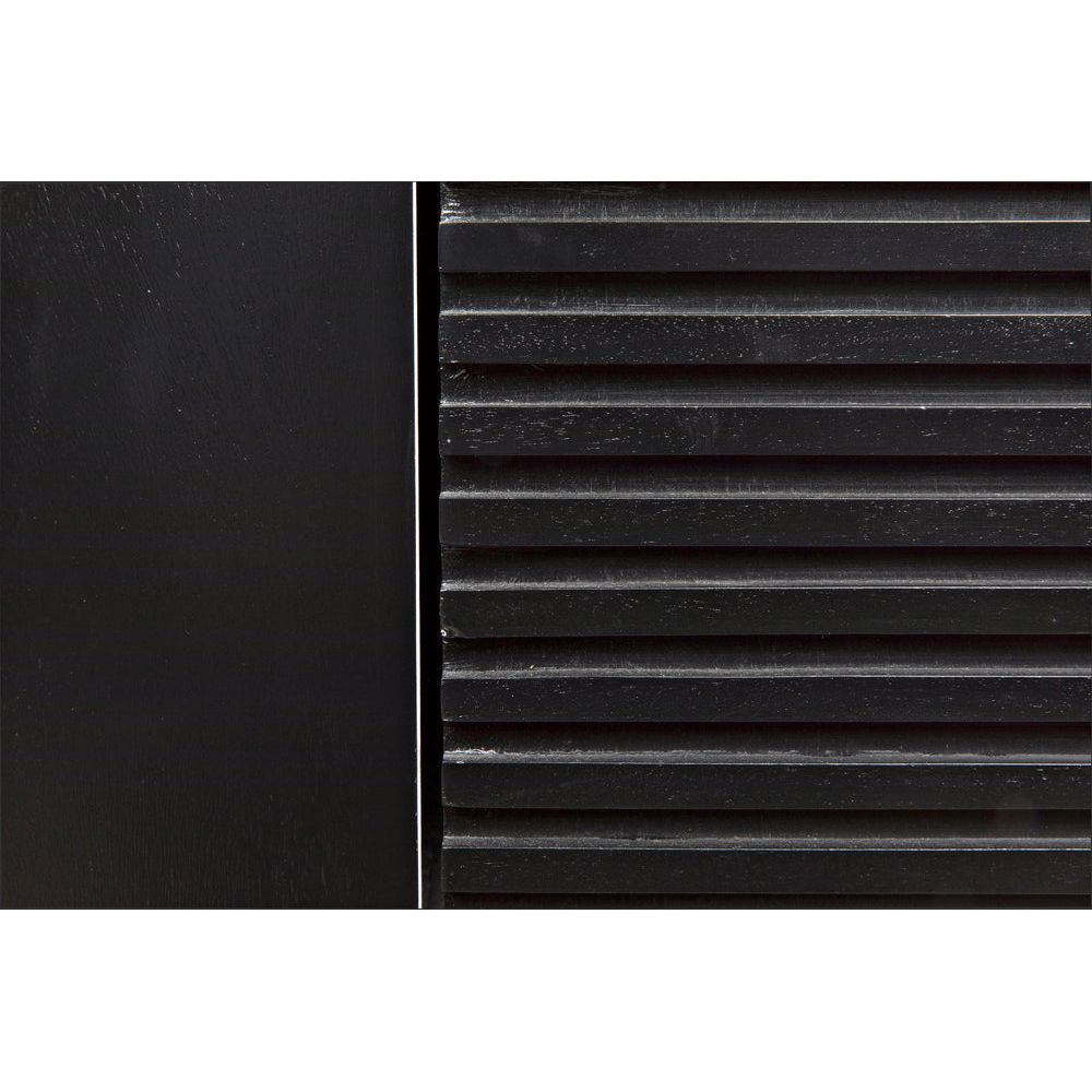 Smith 4 Door Sideboard, Hand Rubbed Black by NOIR