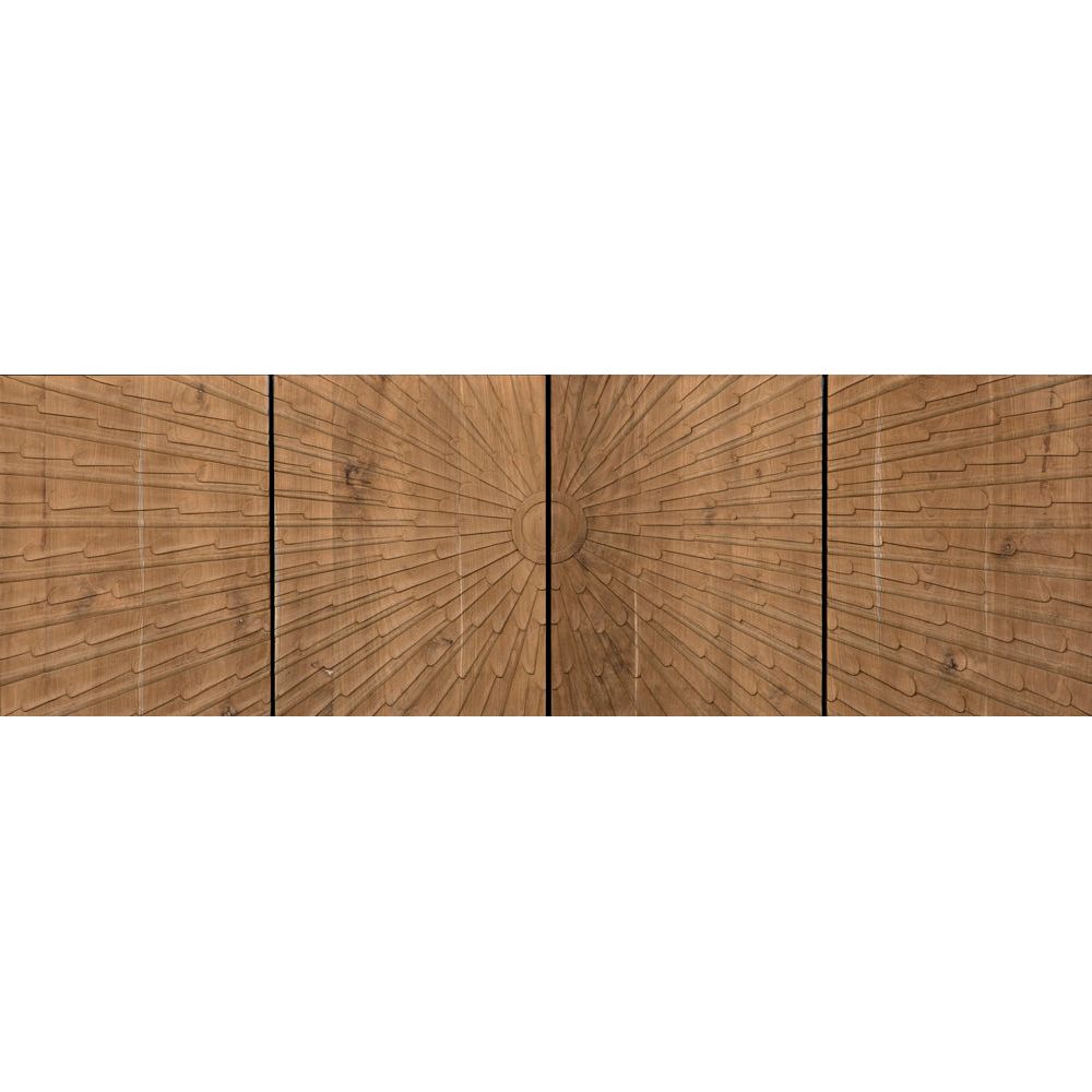 Ra Sideboard, Hand Rubbed Black with Teak by NOIR