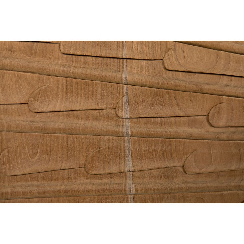 Ra Sideboard, Hand Rubbed Black with Teak by NOIR