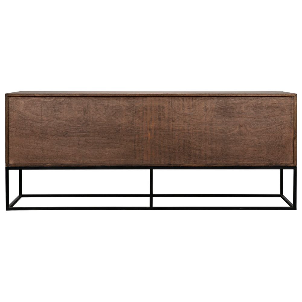 Lanon Sideboard with Iron Base, Dark Walnut by NOIR