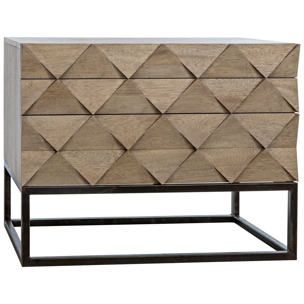 Draco Sideboard with Iron Stand, Washed Walnut by NOIR