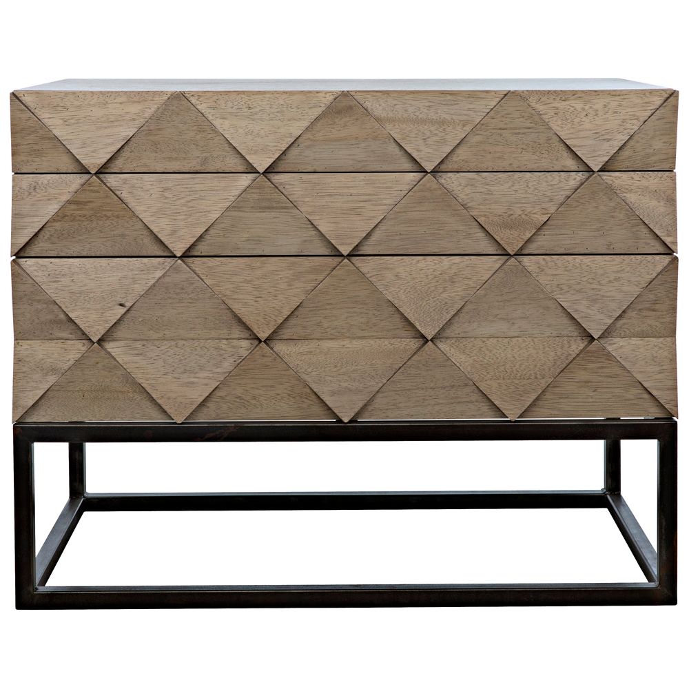 Draco Sideboard with Iron Stand, Washed Walnut by NOIR