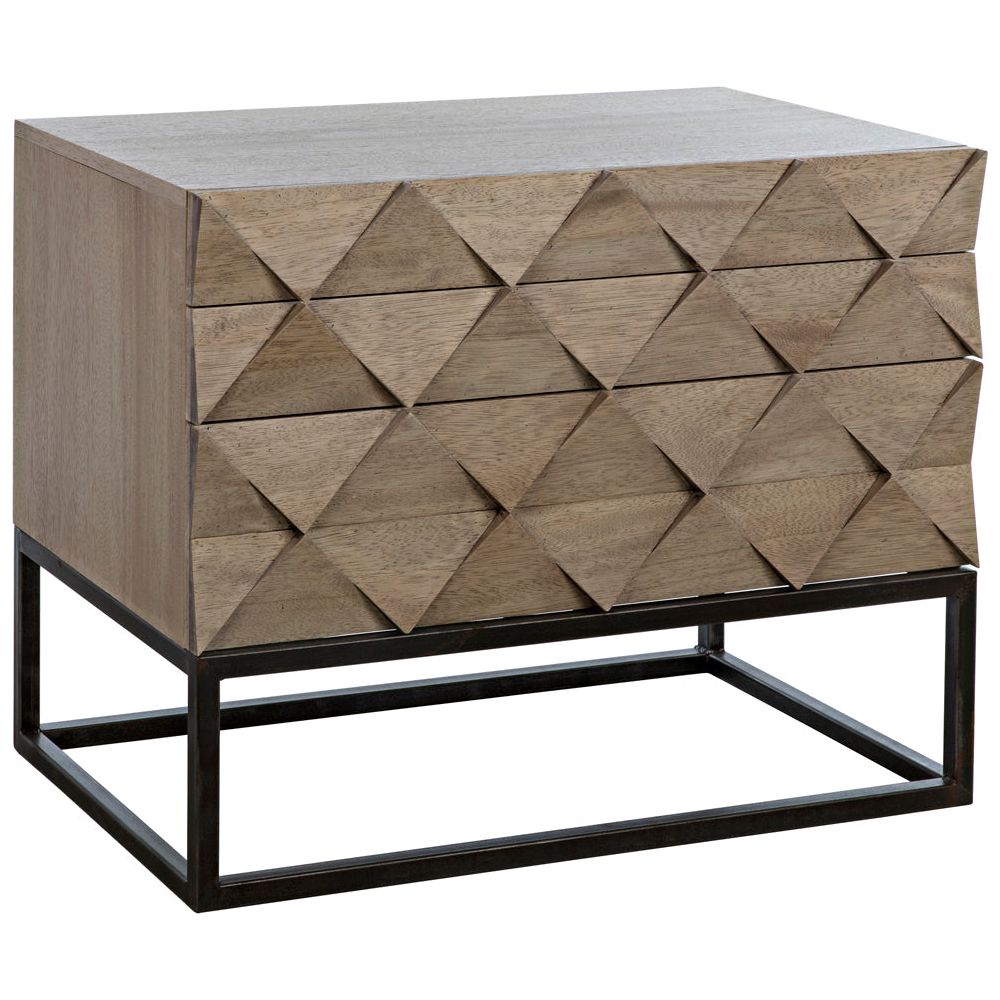 Draco Sideboard with Iron Stand, Washed Walnut by NOIR