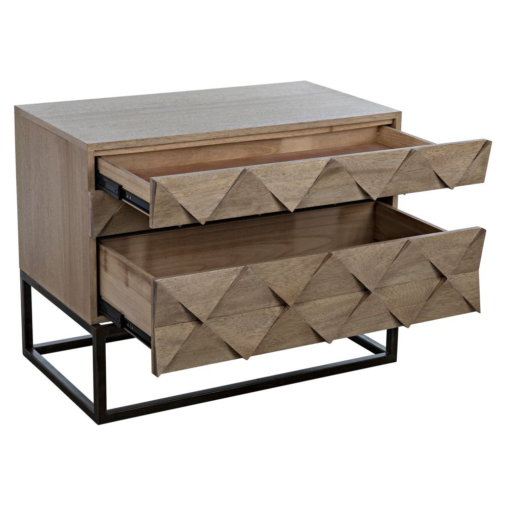 Draco Sideboard with Iron Stand, Washed Walnut by NOIR