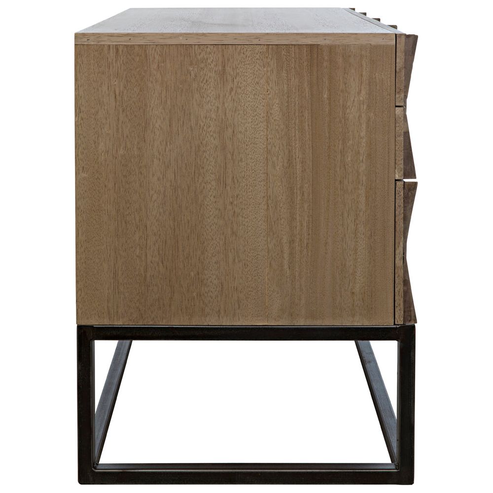 Draco Sideboard with Iron Stand, Washed Walnut by NOIR
