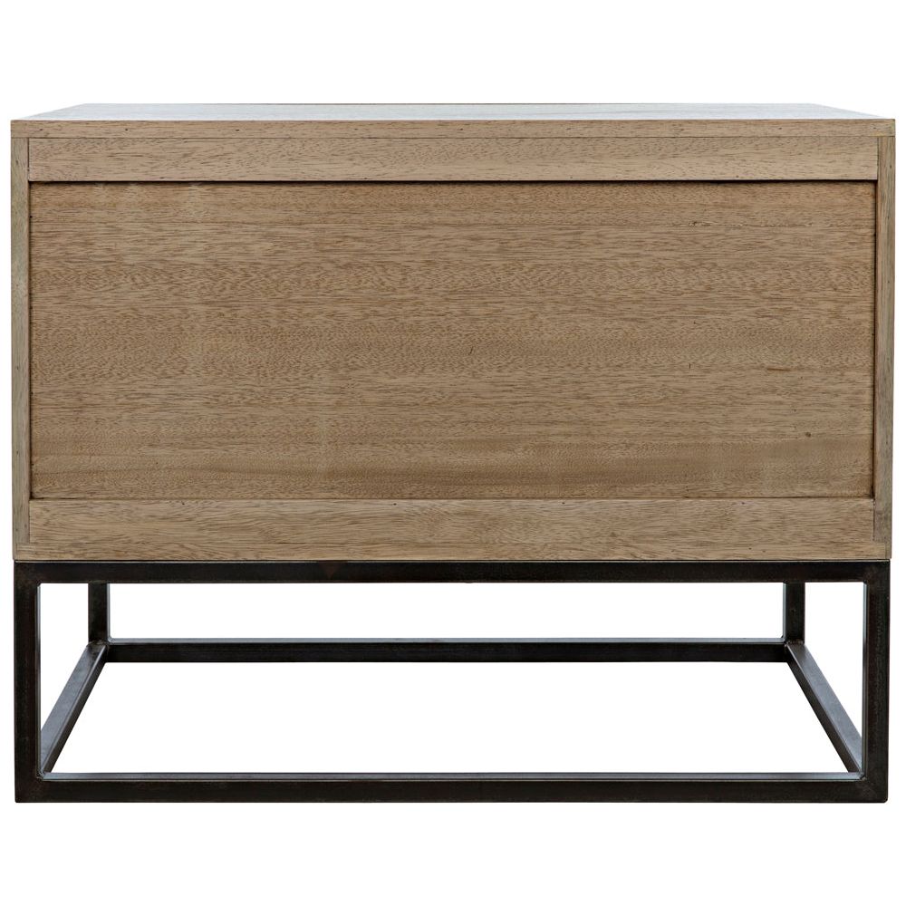 Draco Sideboard with Iron Stand, Washed Walnut by NOIR