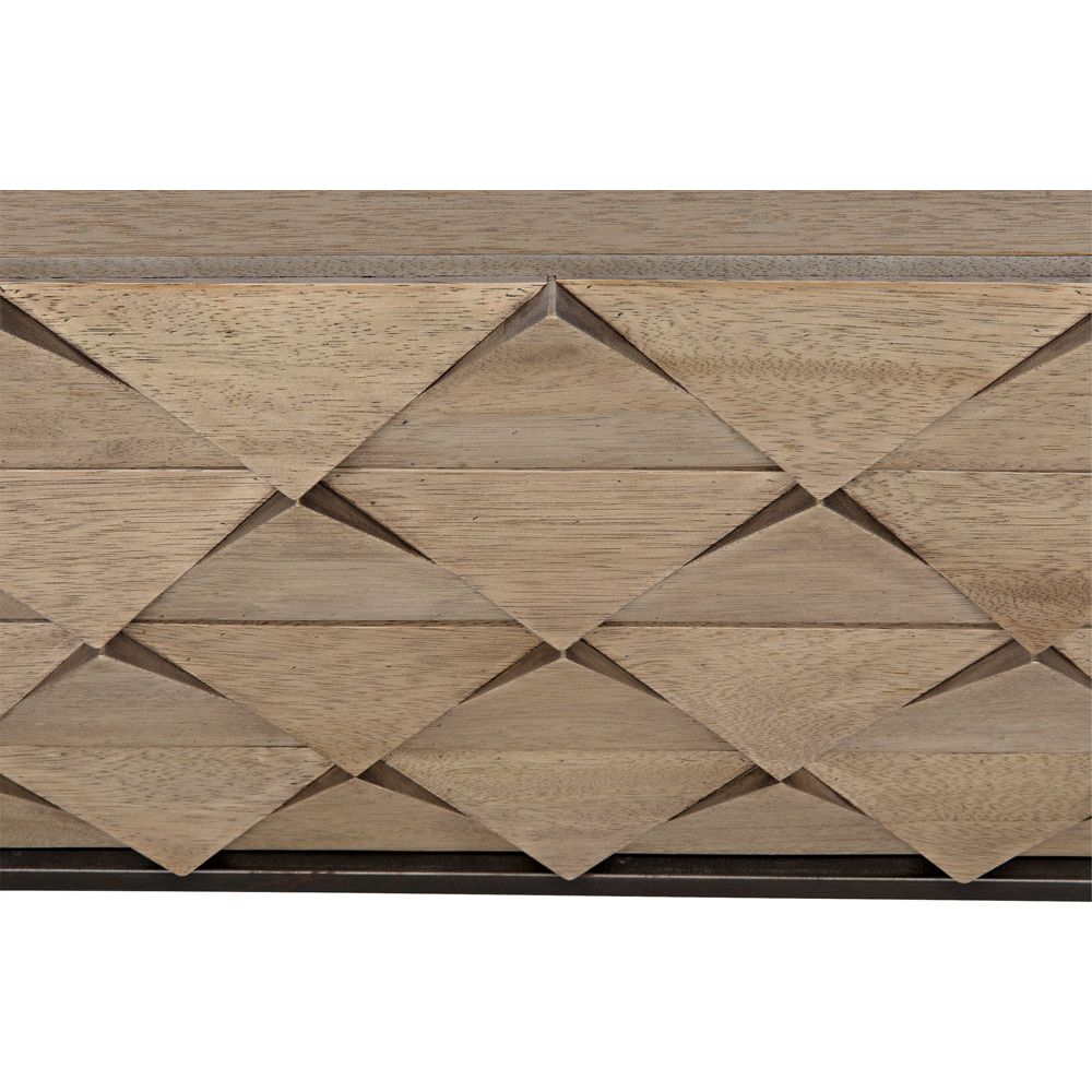 Draco Sideboard with Iron Stand, Washed Walnut by NOIR