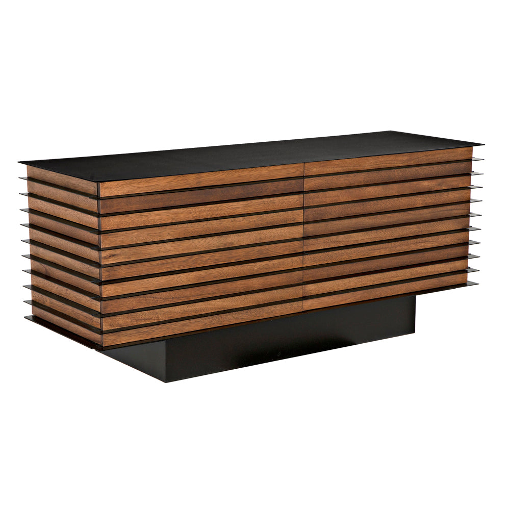Elevation Sideboard, Dark Walnut and Iron by NOIR