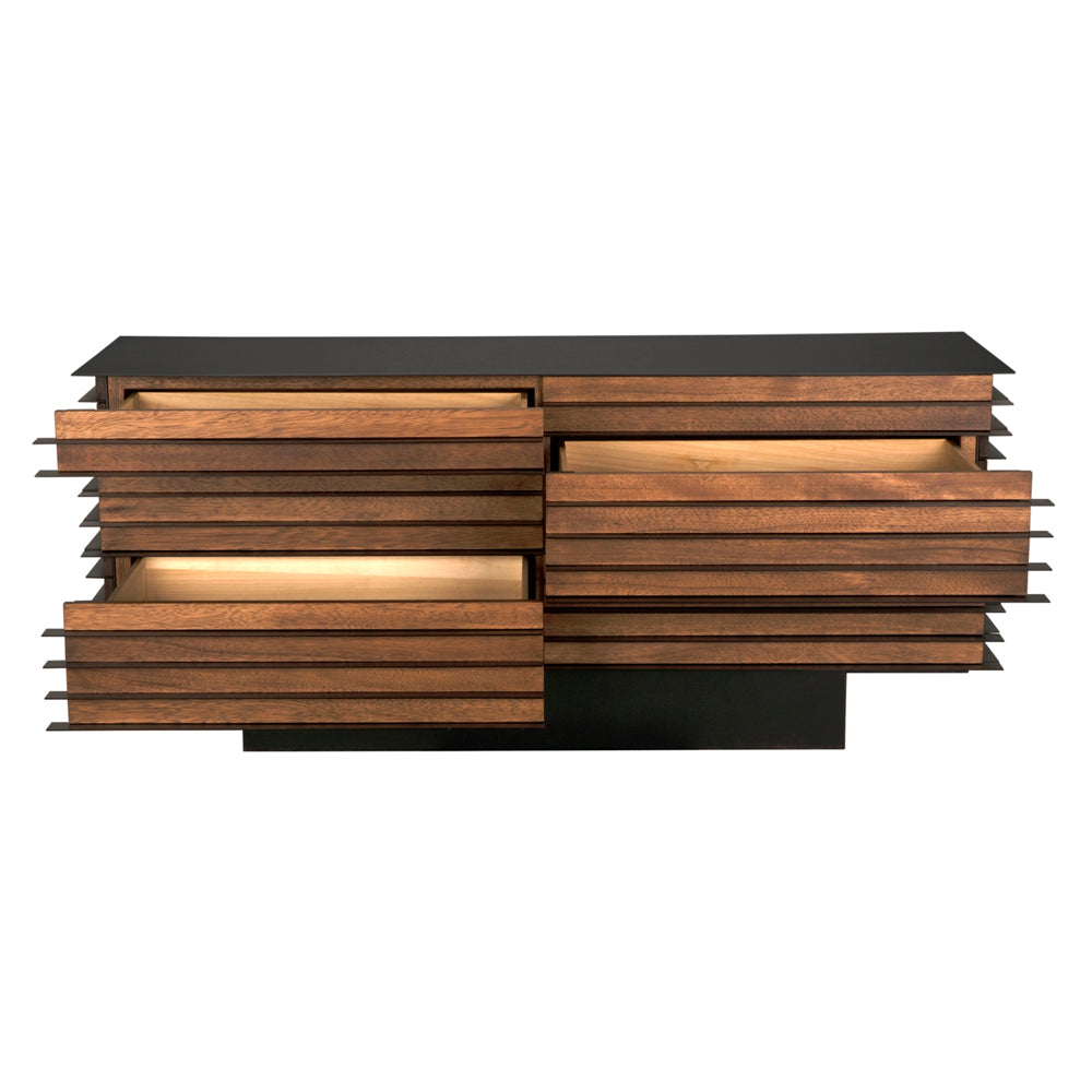 Elevation Sideboard, Dark Walnut and Iron by NOIR
