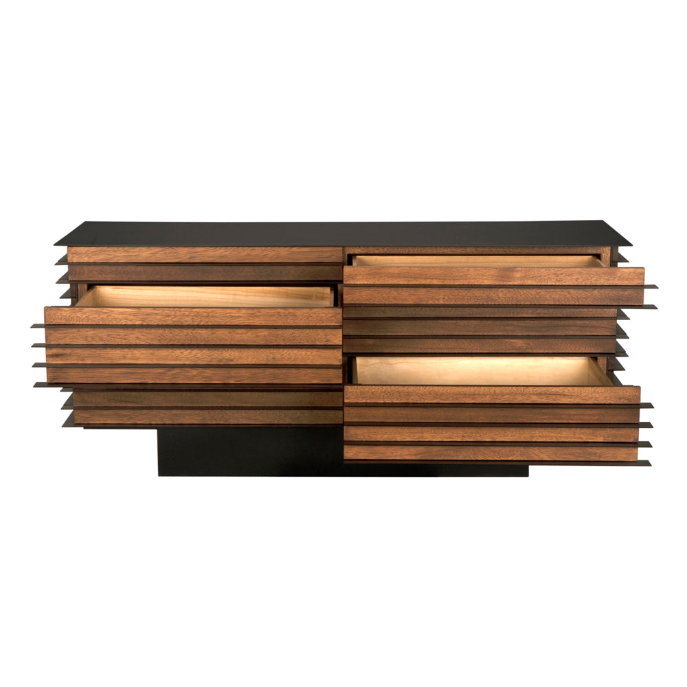 Elevation Sideboard, Dark Walnut and Iron by NOIR