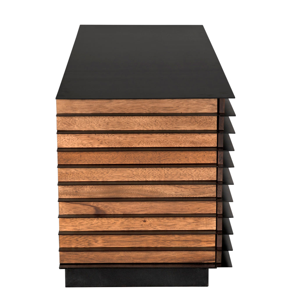 Elevation Sideboard, Dark Walnut and Iron by NOIR