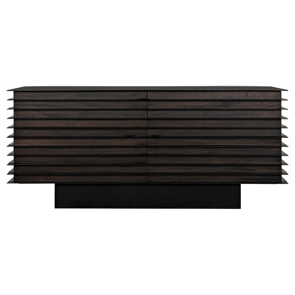 Elevation Sideboard, Ebony Walnut with Iron by NOIR