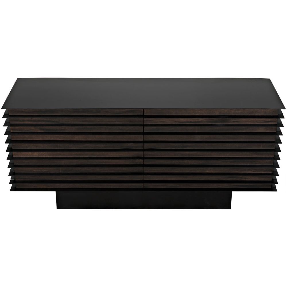 Elevation Sideboard, Ebony Walnut with Iron by NOIR