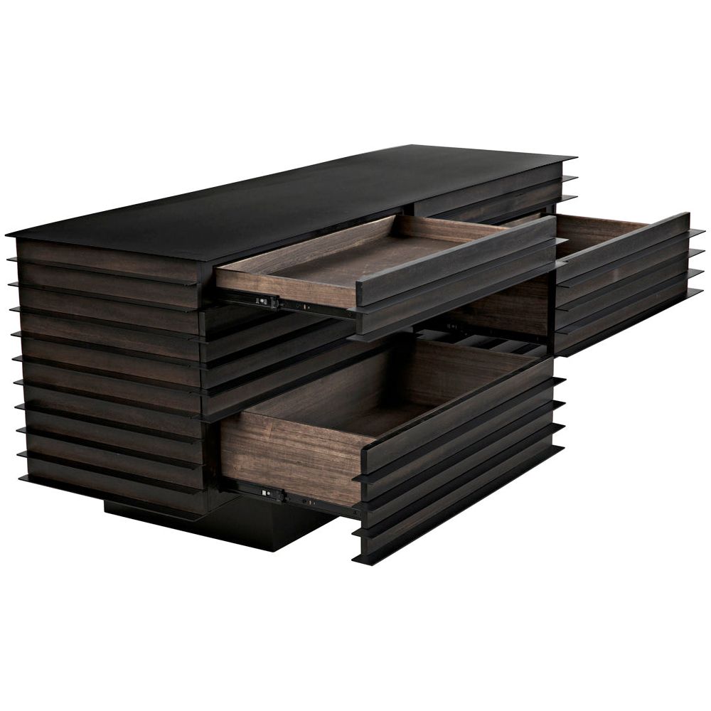 Elevation Sideboard, Ebony Walnut with Iron by NOIR
