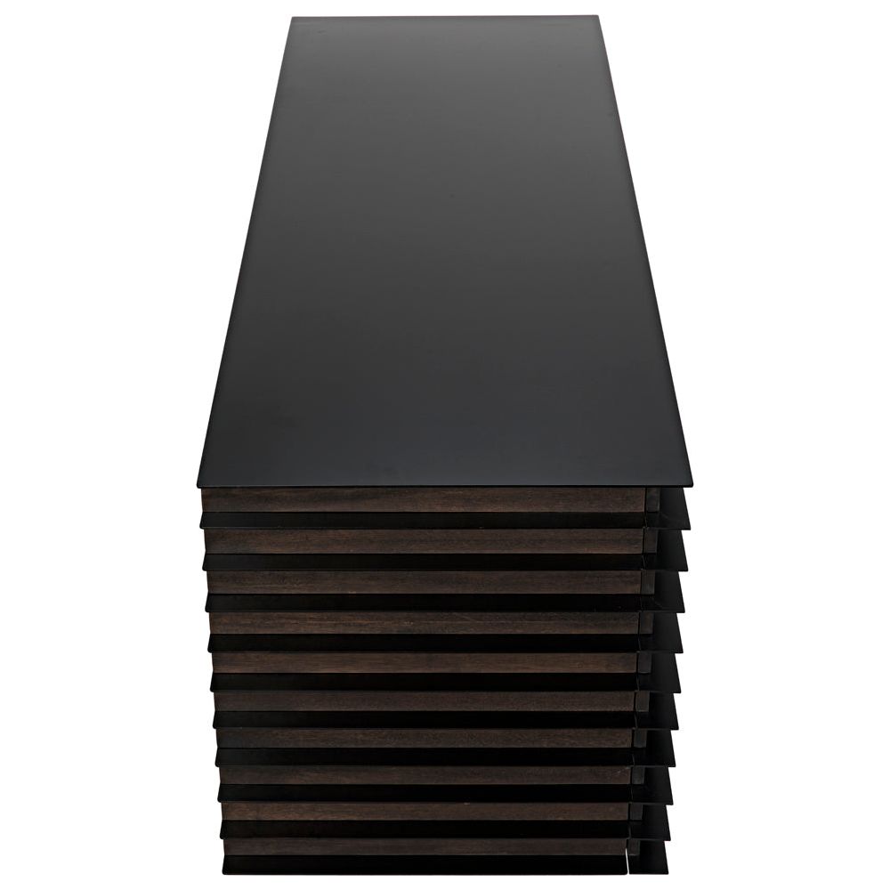 Elevation Sideboard, Ebony Walnut with Iron by NOIR
