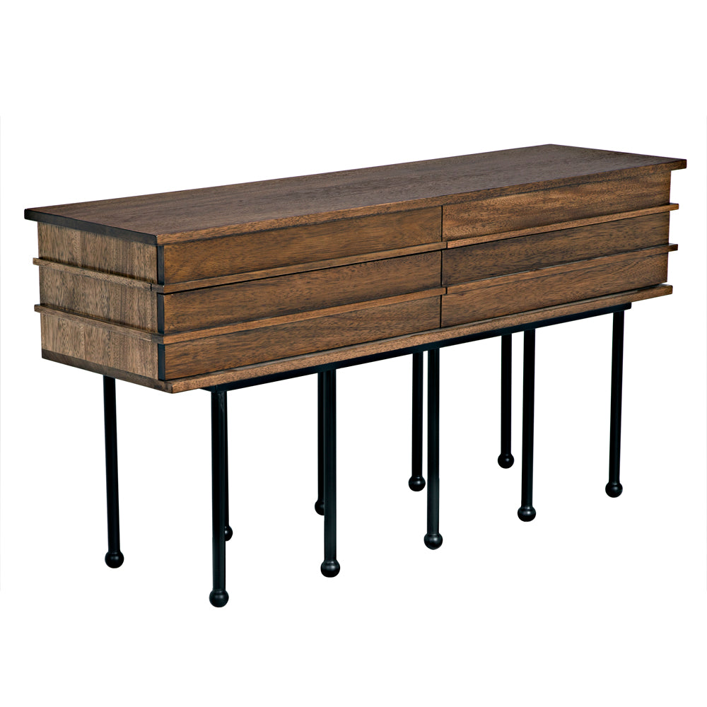 Oliver Console, Dark Walnut by NOIR