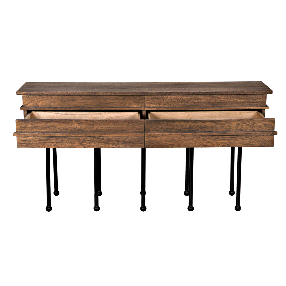 Oliver Console, Dark Walnut by NOIR