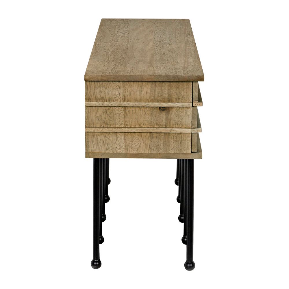 Oliver Console, Washed Walnut by NOIR