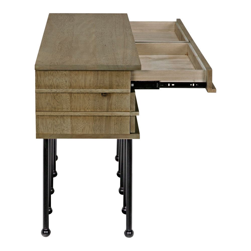 Oliver Console, Washed Walnut by NOIR