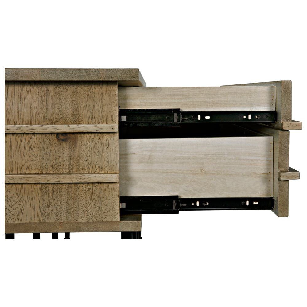 Oliver Console, Washed Walnut by NOIR