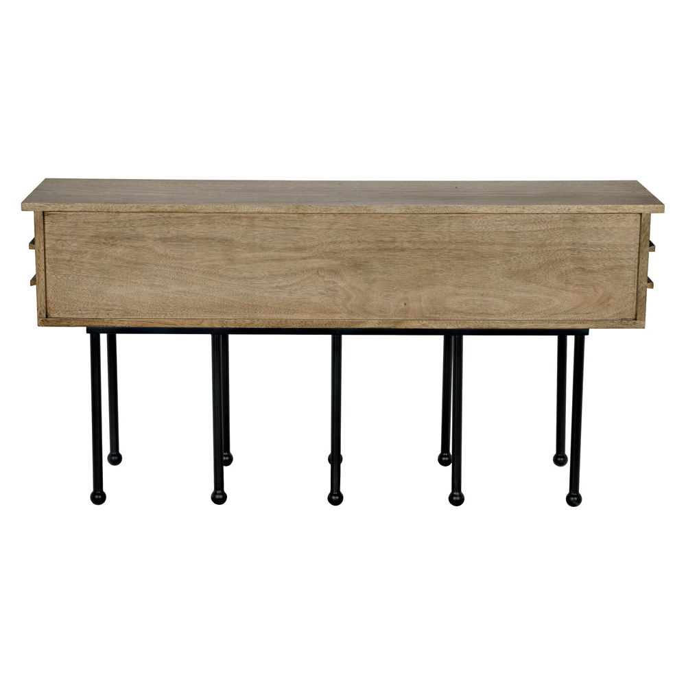 Oliver Console, Washed Walnut by NOIR