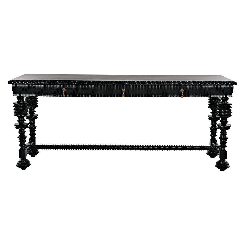 Portuguese Console, Hand Rubbed Black by NOIR