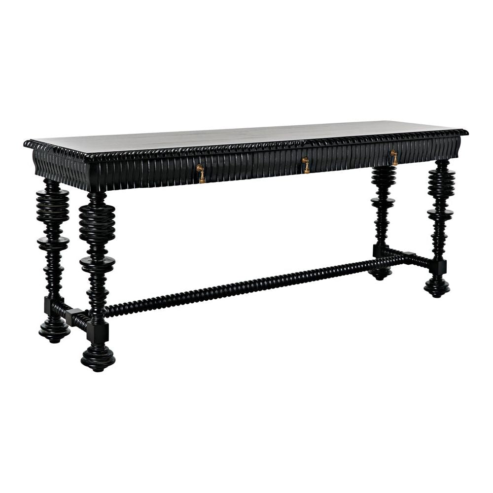 Portuguese Console, Hand Rubbed Black by NOIR