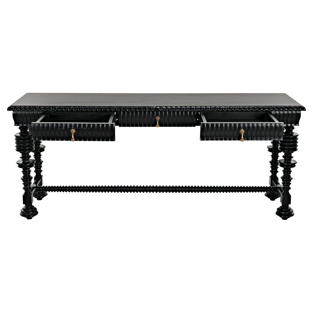 Portuguese Console, Hand Rubbed Black by NOIR
