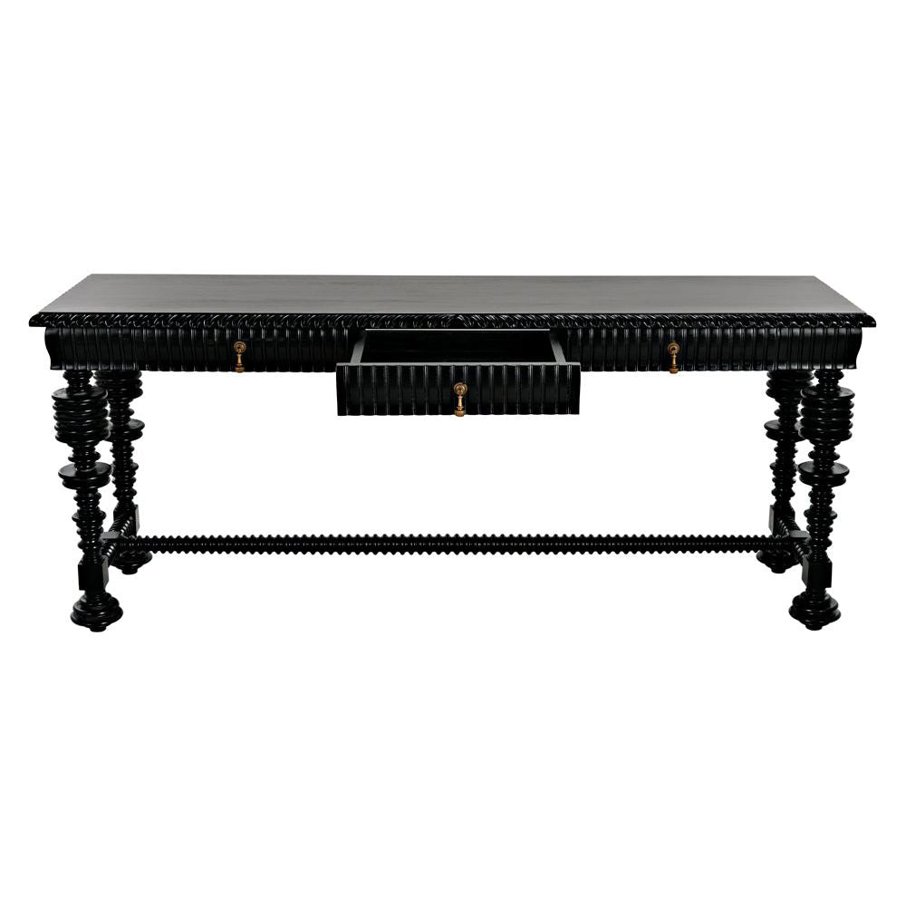 Portuguese Console, Hand Rubbed Black by NOIR