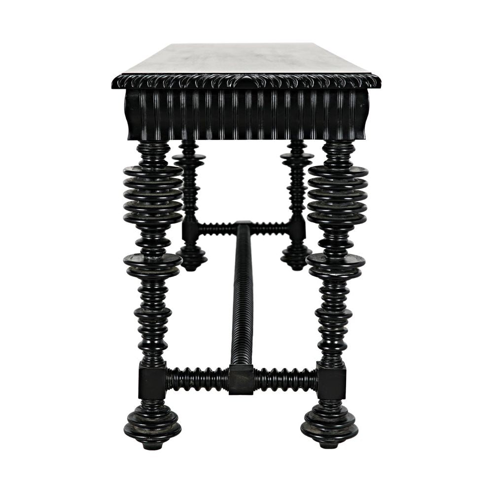 Portuguese Console, Hand Rubbed Black by NOIR