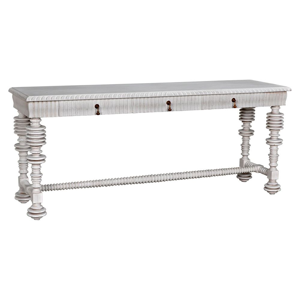 Portuguese Console, White Wash by NOIR
