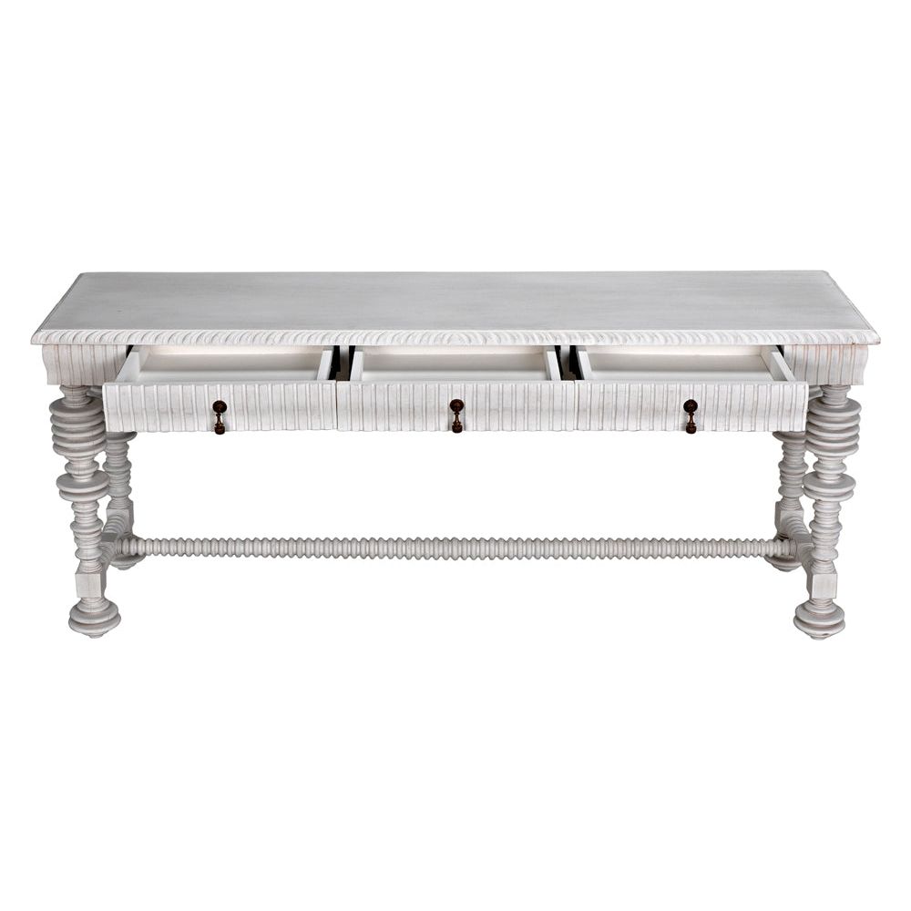 Portuguese Console, White Wash by NOIR