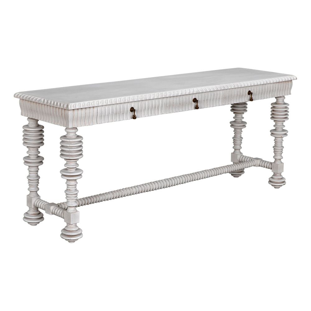 Portuguese Console, White Wash by NOIR