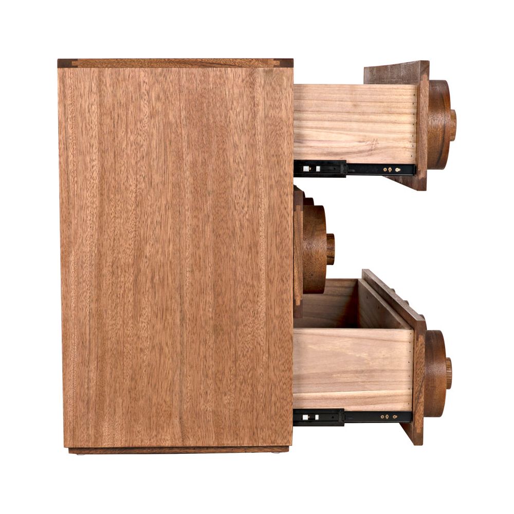 Lego Sideboard with 3 Drawers, Dark Walnut by NOIR