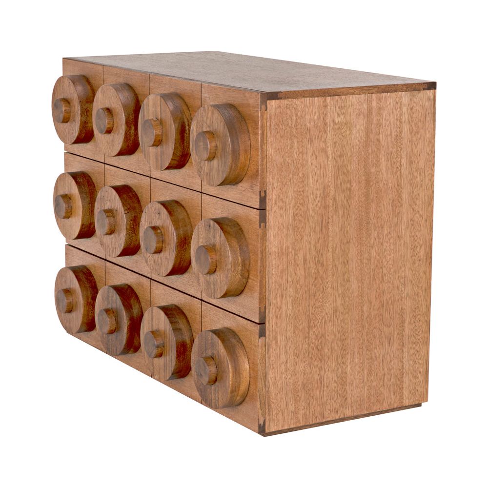 Lego Sideboard with 3 Drawers, Dark Walnut by NOIR