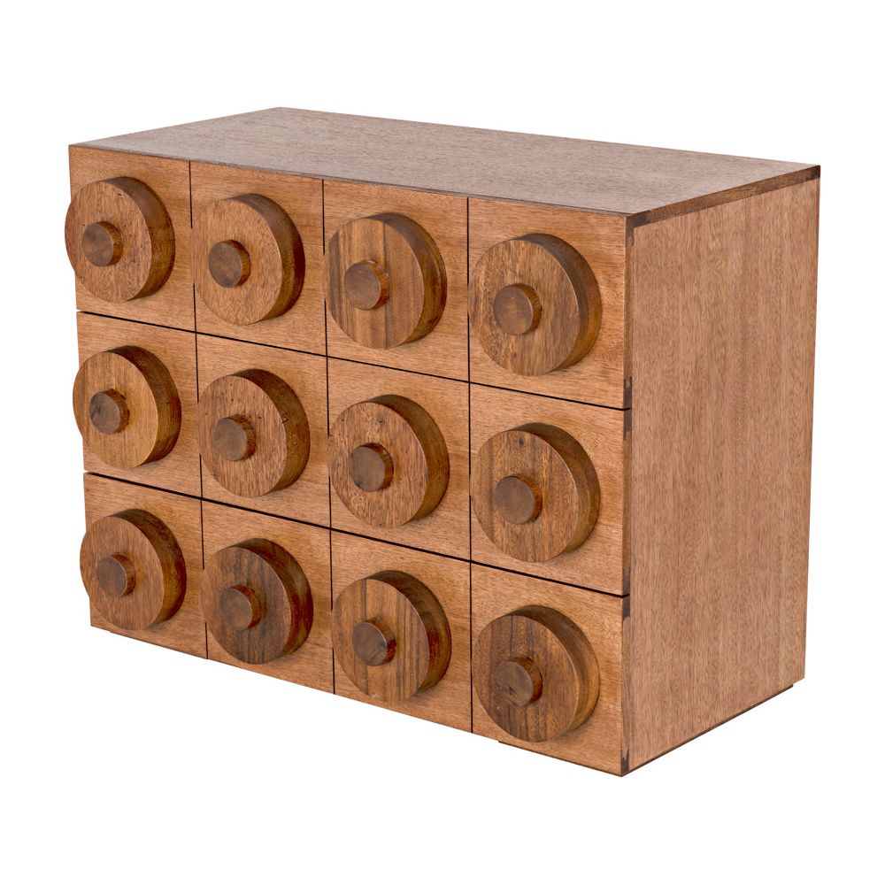 Lego Sideboard with 3 Drawers, Dark Walnut by NOIR