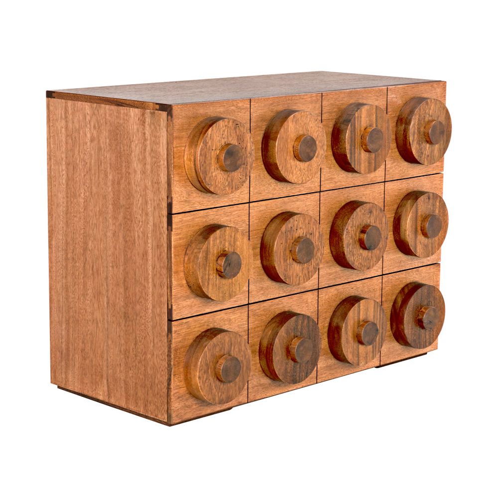 Lego Sideboard with 3 Drawers, Dark Walnut by NOIR