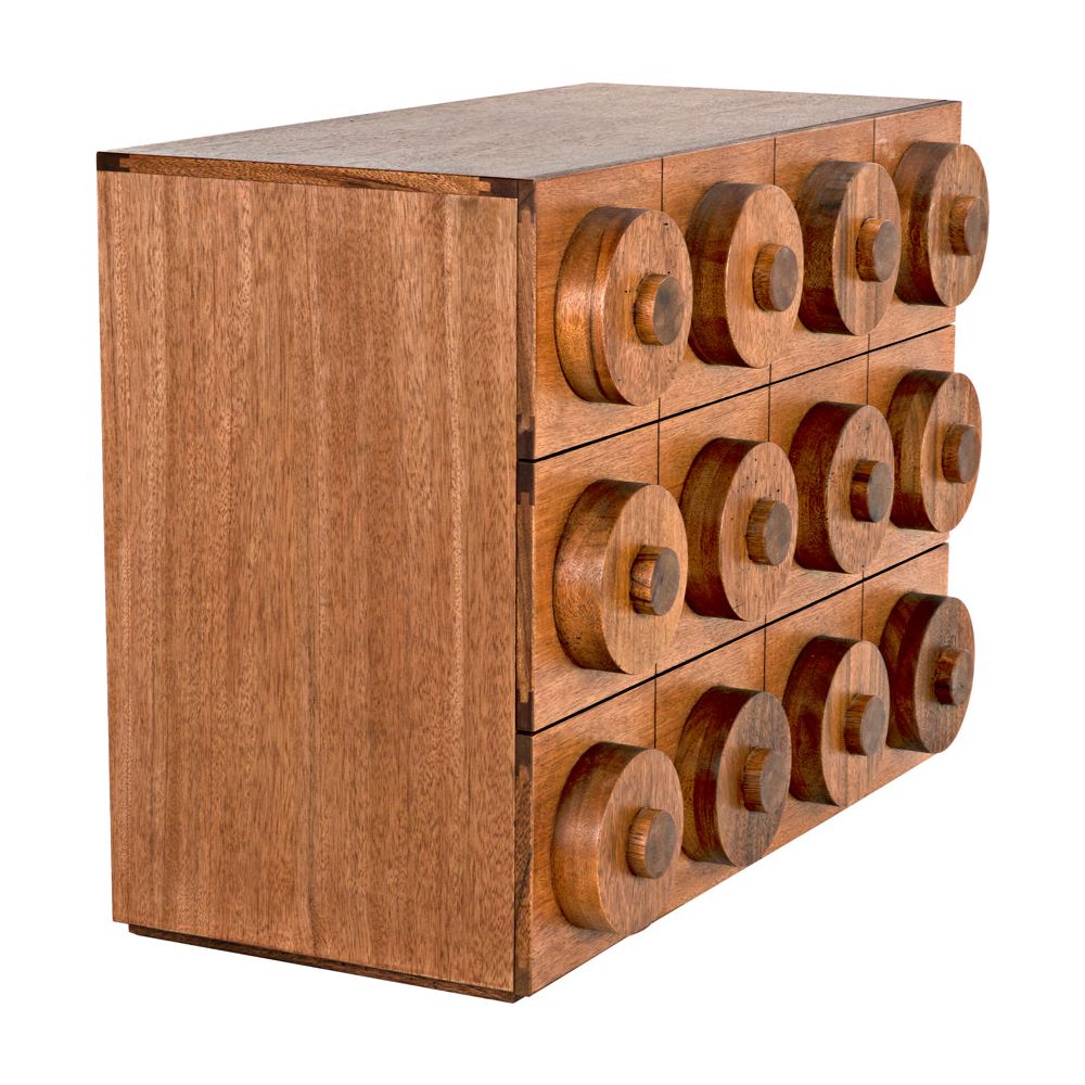 Lego Sideboard with 3 Drawers, Dark Walnut by NOIR