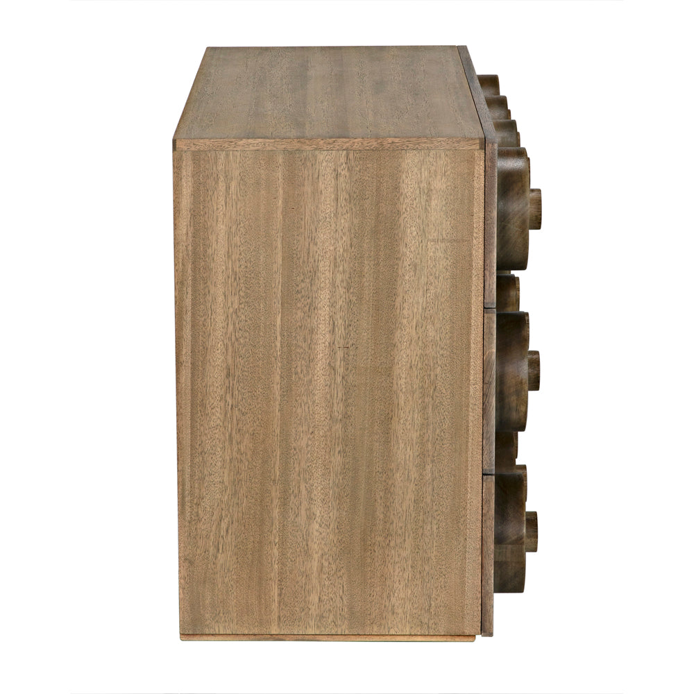 Lego Sideboard with 3 Drawers, Washed Walnut by NOIR