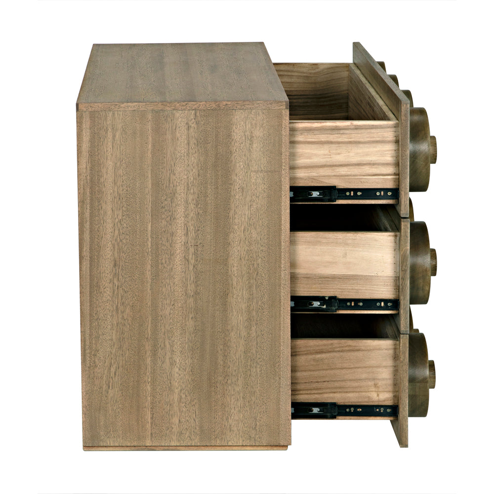 Lego Sideboard with 3 Drawers, Washed Walnut by NOIR
