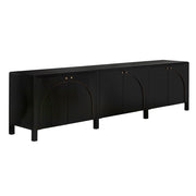 Weston Sideboard, Hand Rubbed Black with Light Brown Trim by NOIR