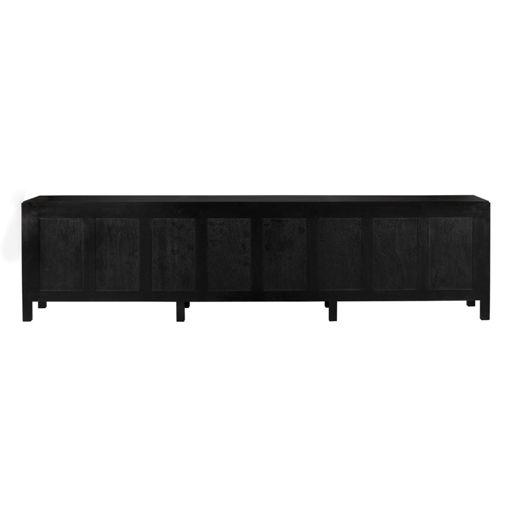Weston Sideboard, Hand Rubbed Black with Light Brown Trim by NOIR