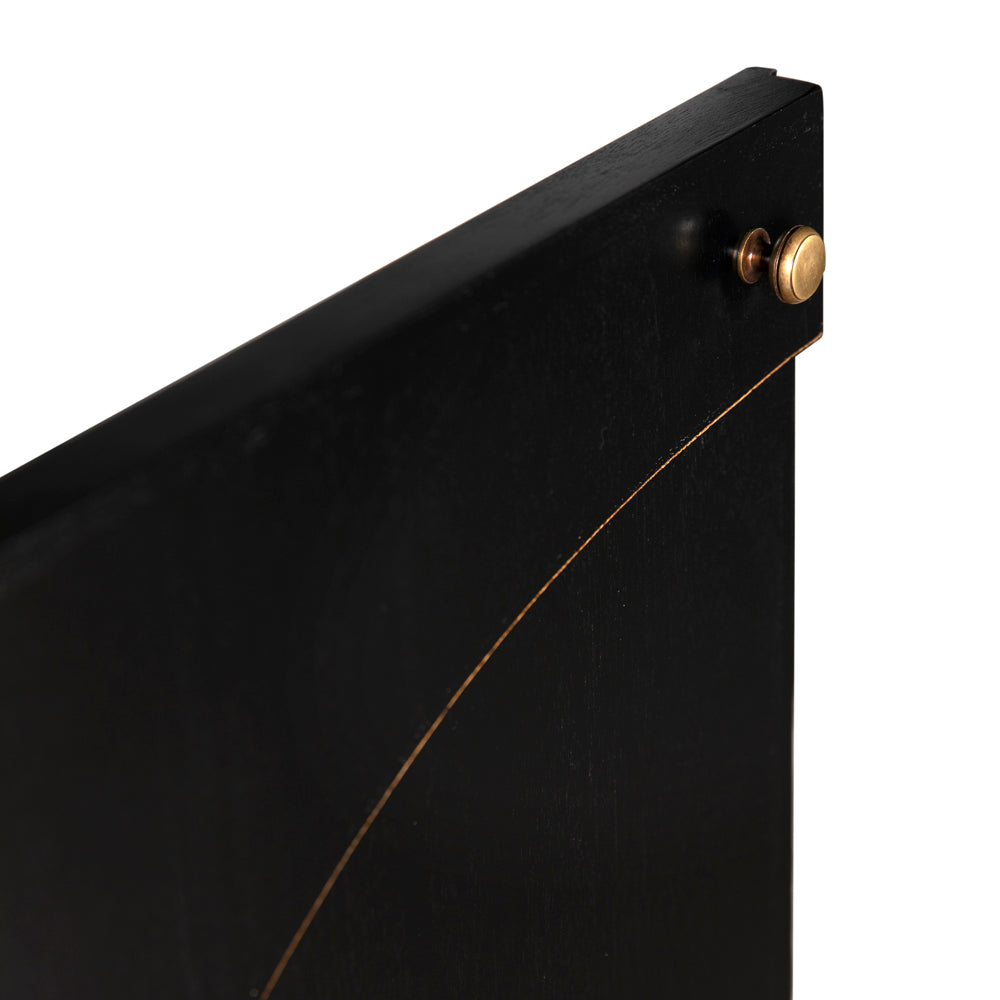Weston Sideboard, Hand Rubbed Black with Light Brown Trim by NOIR