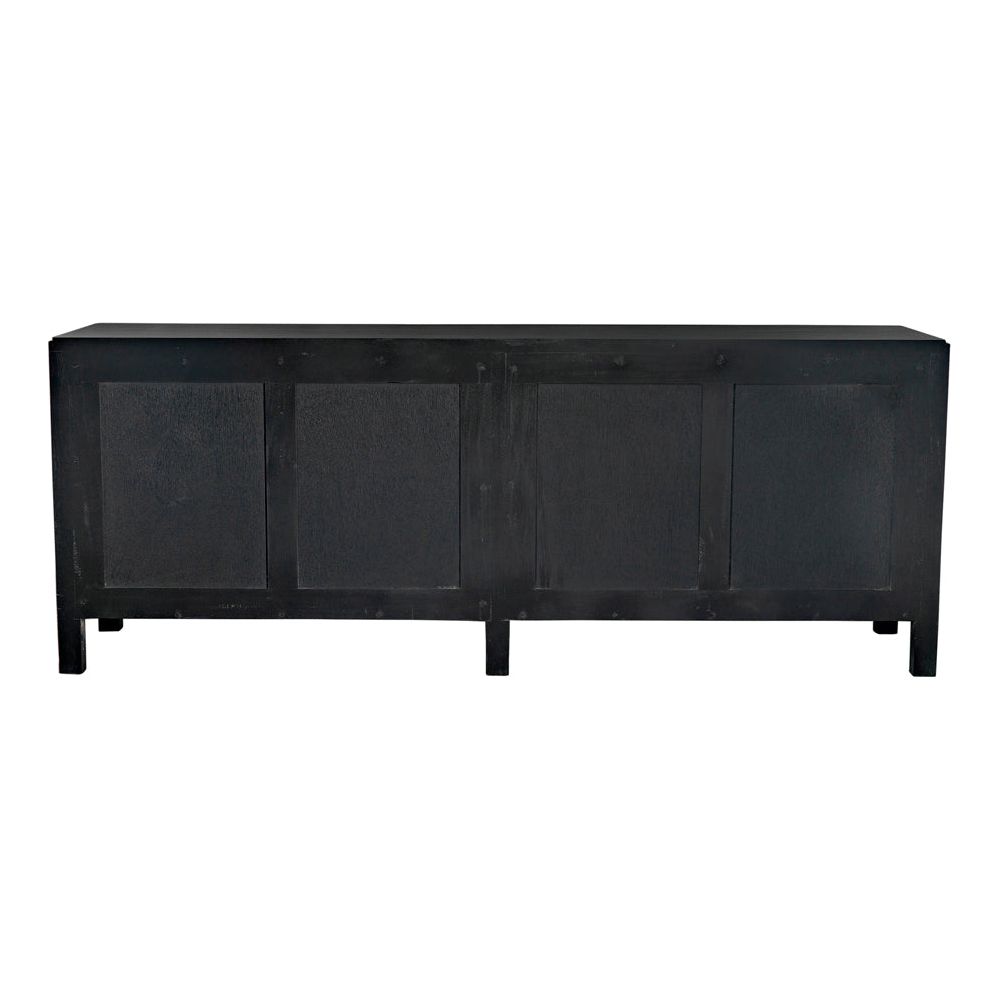 Weston Sideboard, Hand Rubbed Black with Light Brown Trim by NOIR