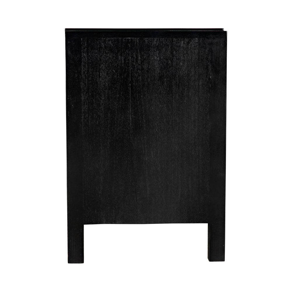 Weston Sideboard, Hand Rubbed Black with Light Brown Trim by NOIR